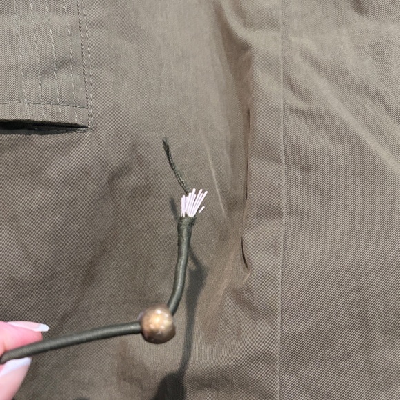 Lola and the Boys- Girls Utility Jacket with Blue Faux Fur removable lining - Picture 12 of 12